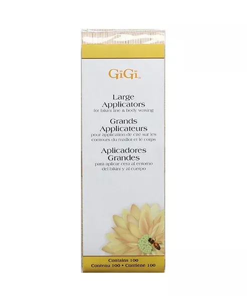Gigi Large Applicators for Bikini Line & Body Waxing- Contains 100