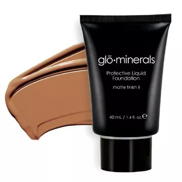 GloMinerals Protective Liquid Foundation - Matte II, 1.4 oz - Honey