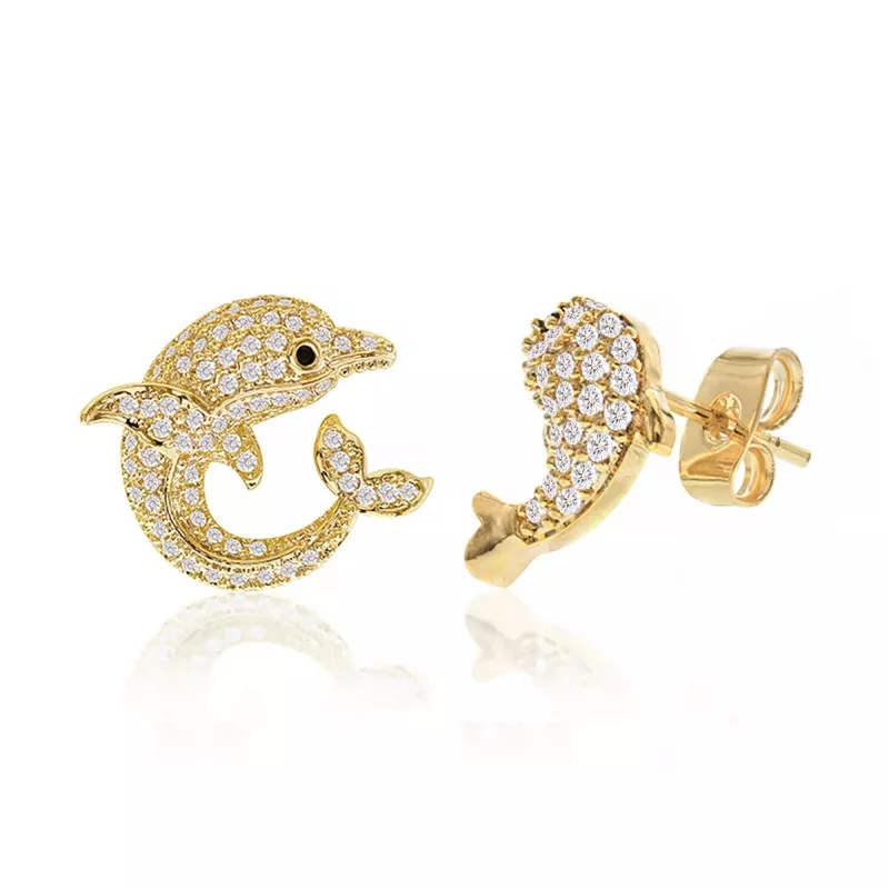 GNS CUBIC ZIRCONIA MICRO PAVE EARRING - CG132
