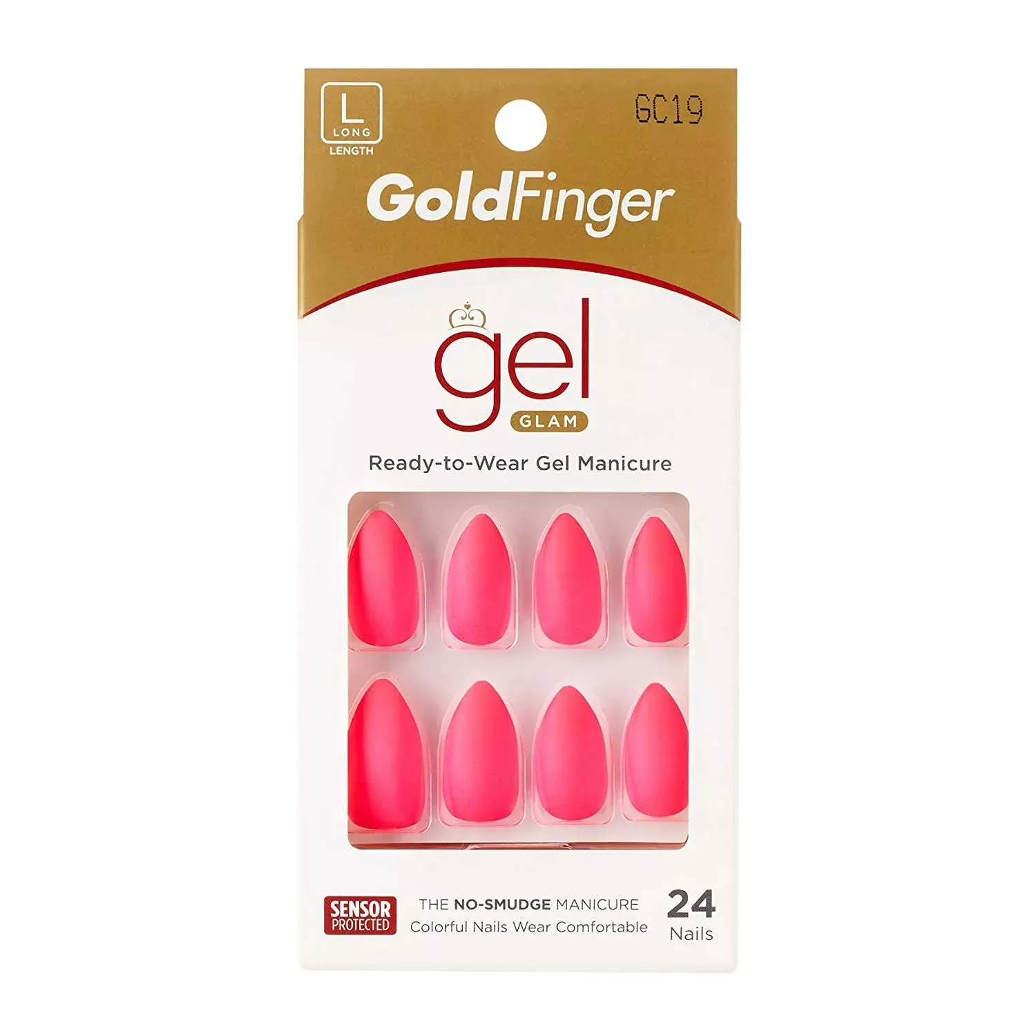 Gold Finger Gel Glam 24 Nails