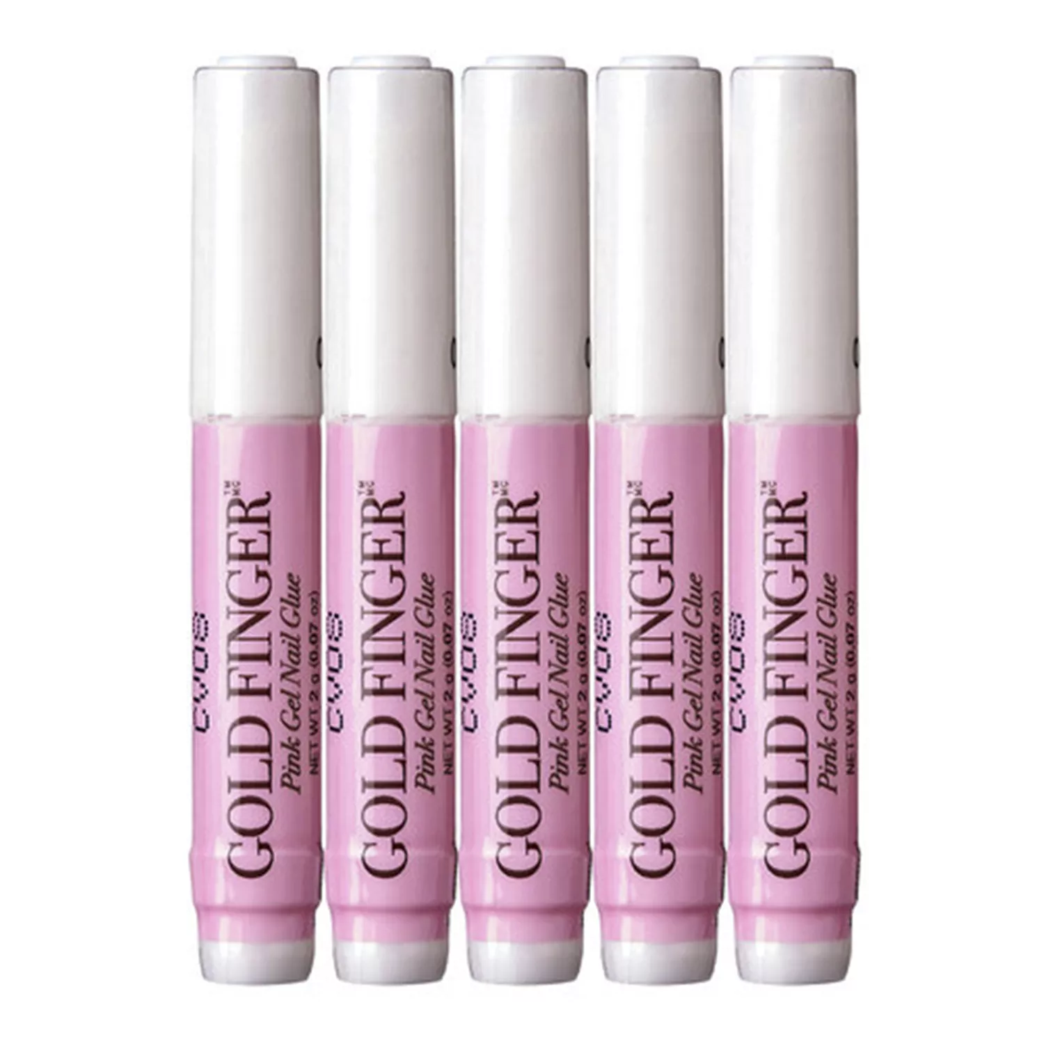 Gold Finger Pink Gel Nail Glue 2g 5pcs