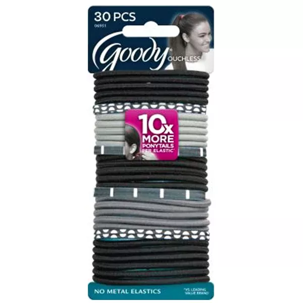 Goody #06951 Ouchless No-Metal Hair Elastics 30pcs