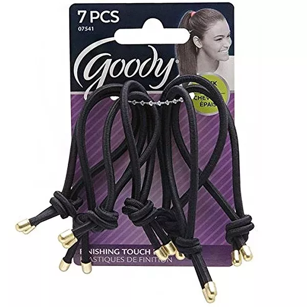 Goody #07541 Finishing Touch Elastics Black/Gold 7pcs