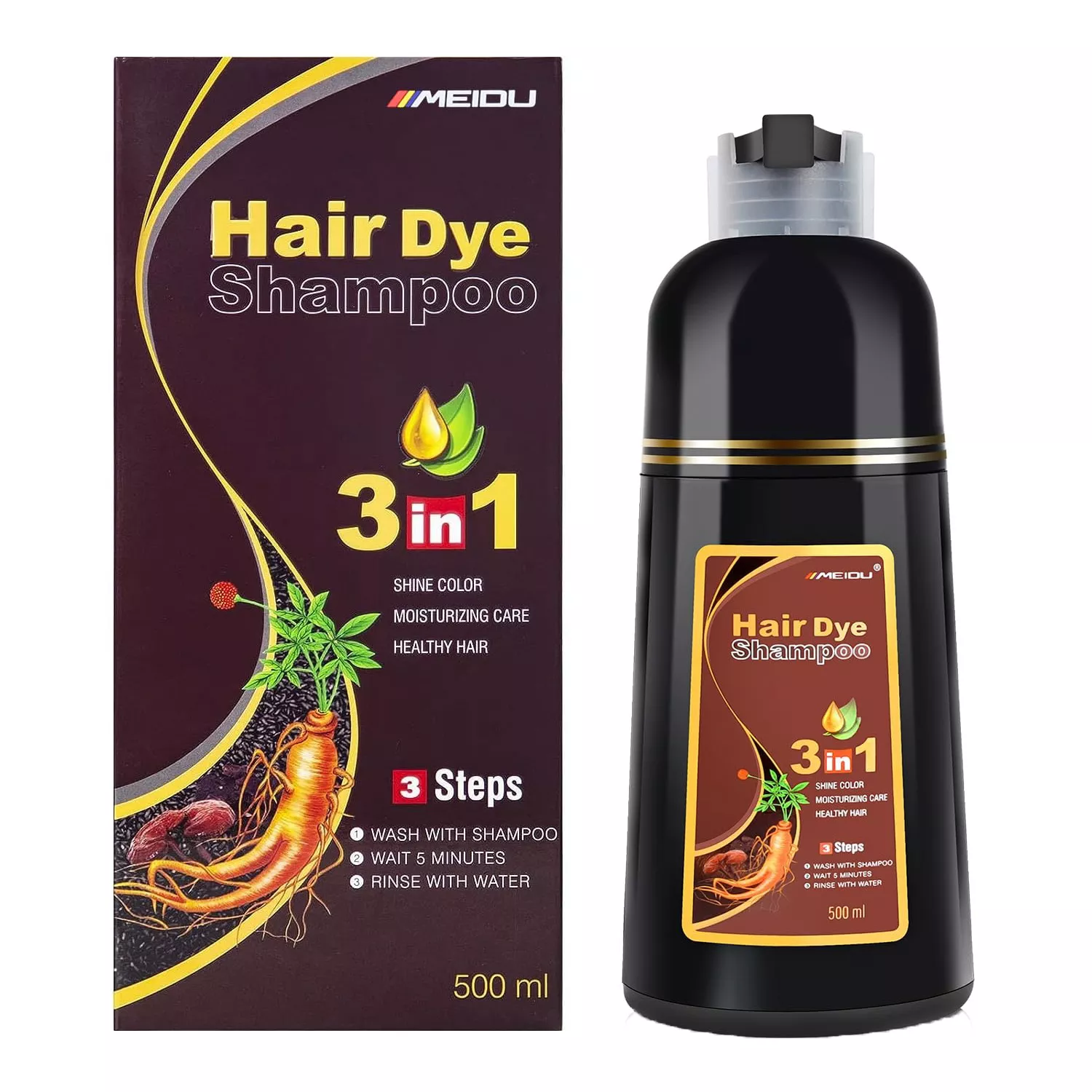 Hair Dye Shampoo 16.9oz/ 500ml