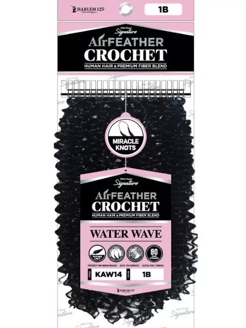Harlem 125 Kima Signature Human Hair Blend Air Feather Crochet Braid-WATER WAVE” (KAW)
