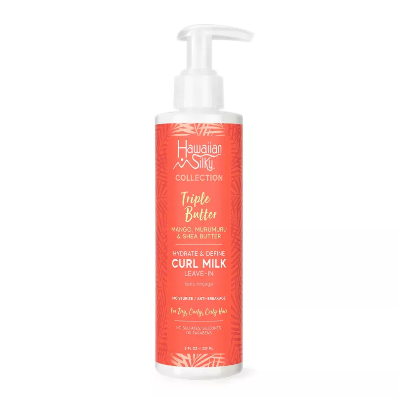 HAWAIIAN SILKY TRIPLE BUTTER HYDRATE & DEFINE CURL MILK LEAVE-IN MOISTURIZE 8oz