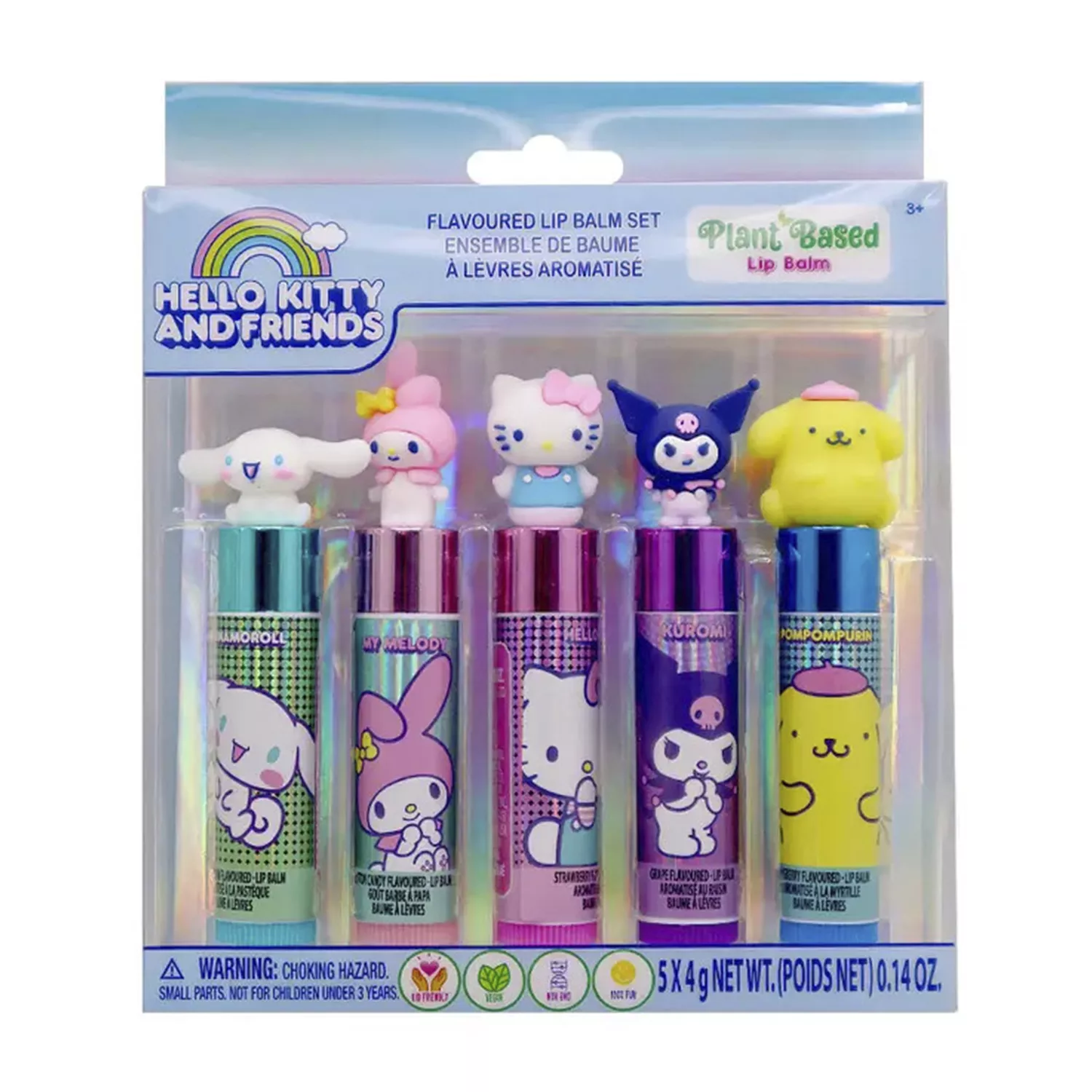 Hello Kitty & Friends Lip Balm with Figurine Head Set 5pk
