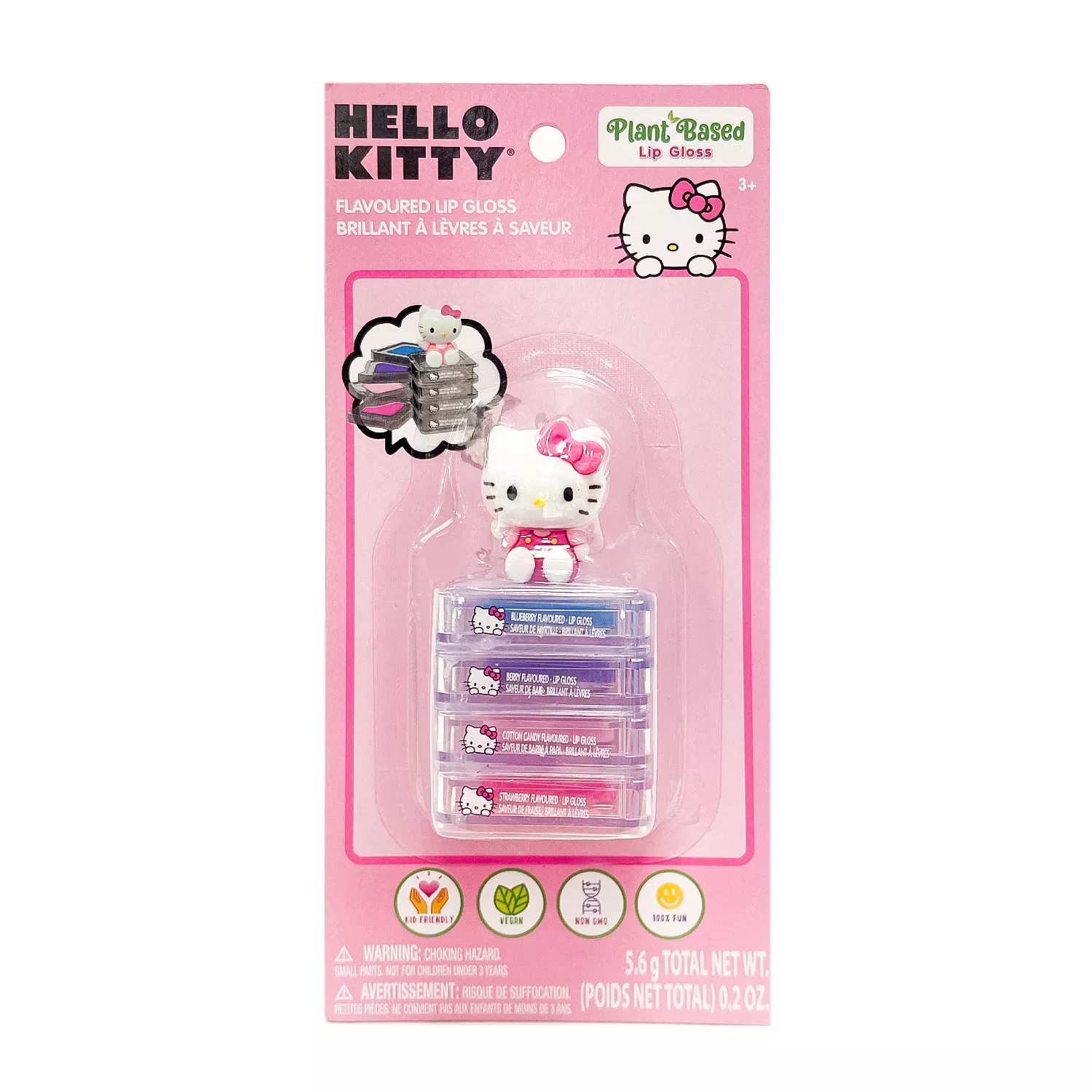 Hello Kitty Lip Gloss Tray 4pcs
