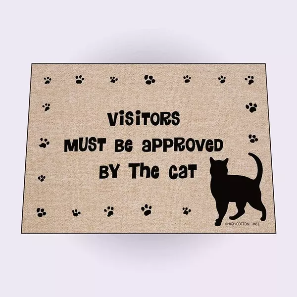 HIGH COTTON DOORMAT - VISITORS APPROVED BY CAT