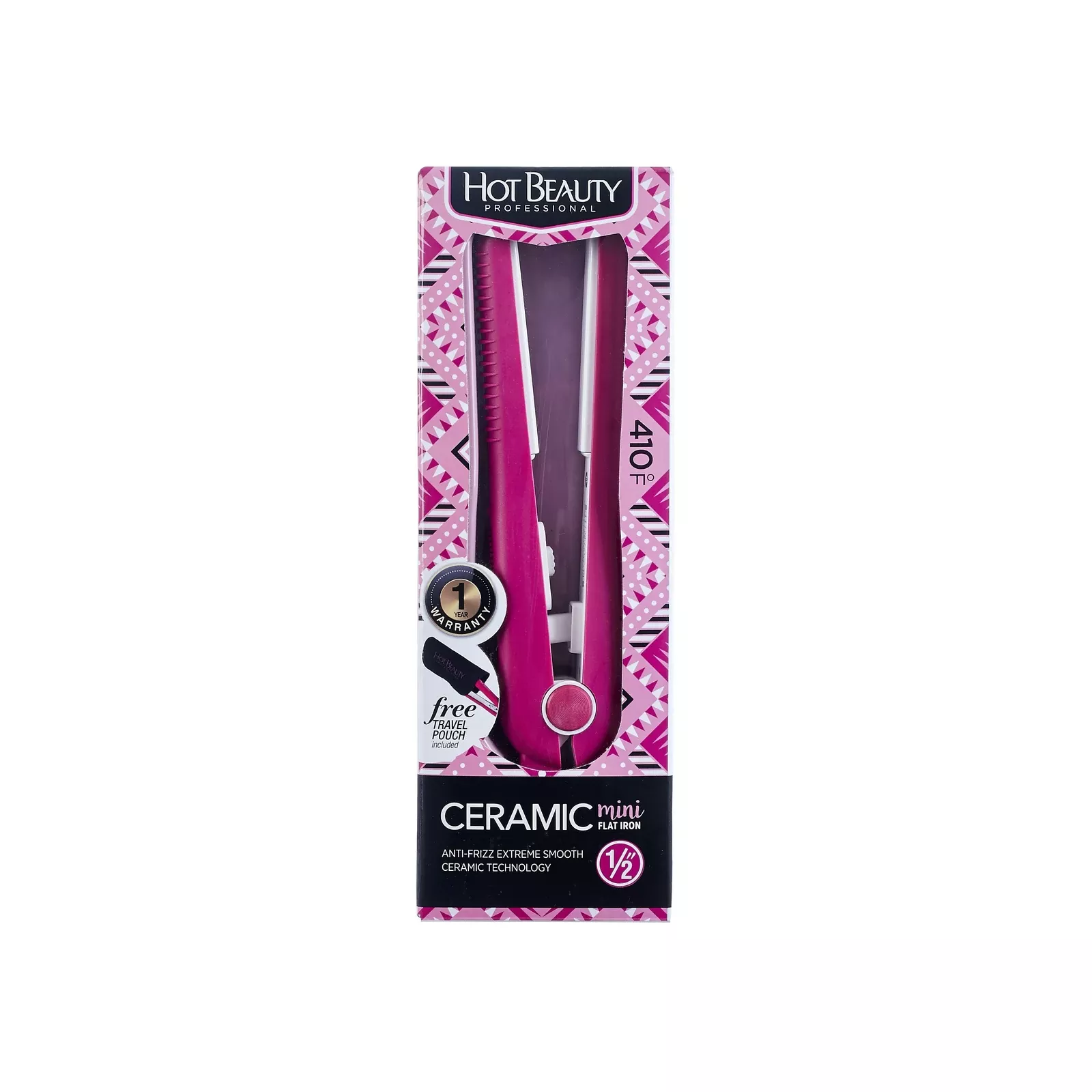 HOT BEAUTY CERAMIC MINI FLAT IRON 1 /2 "