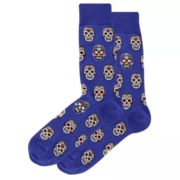 HOTSOX MEN’S SUGAR SKULLS CREW SOCKS