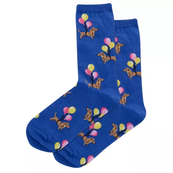 HOTSOX WOMEN’S BALLOON DACHSHUND CREW SOCKS