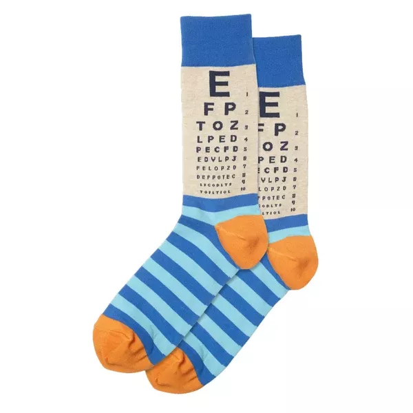 HOTSOX WOMEN'S EYE CHART CREW SOCKS