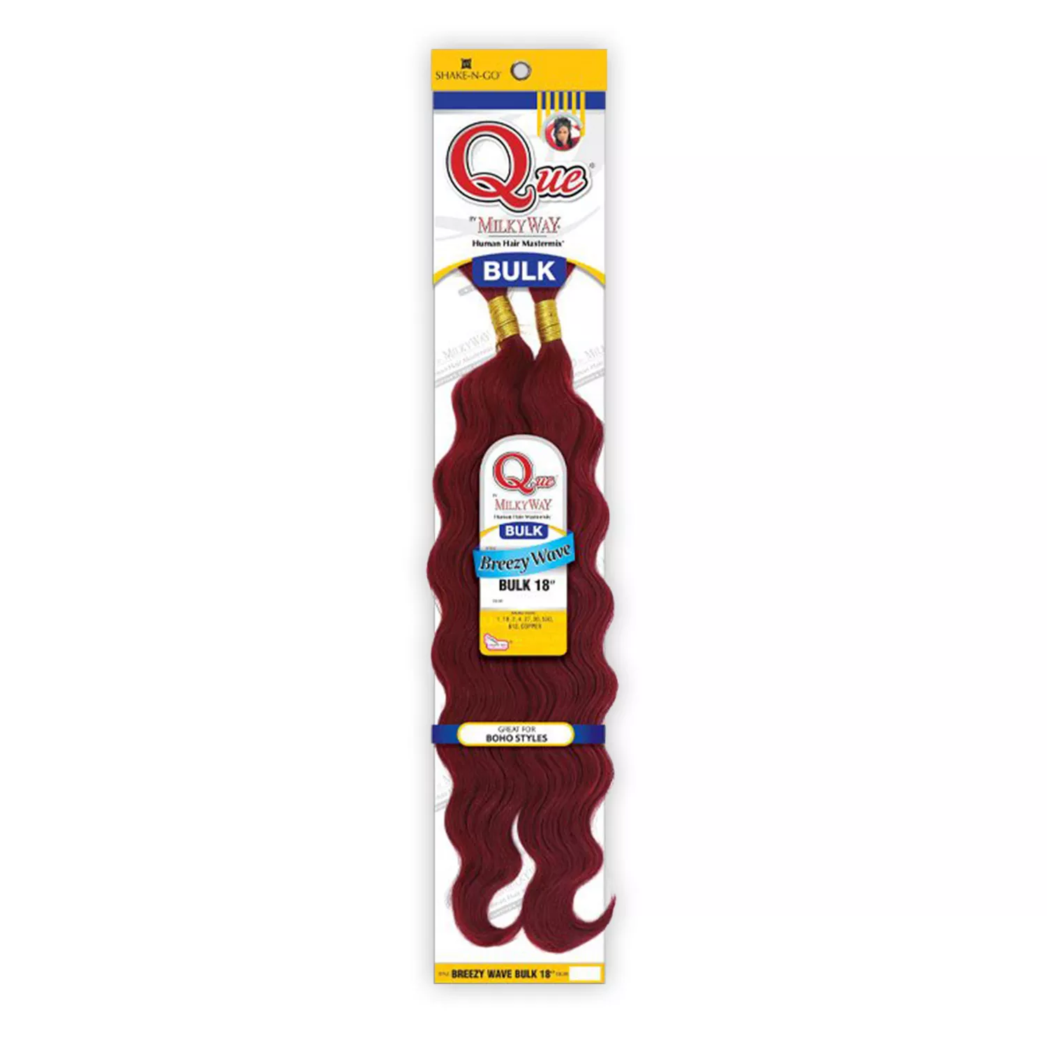 Human Hair Master Mix Braids Milky Way Que Breezy Wave Bulk 18"