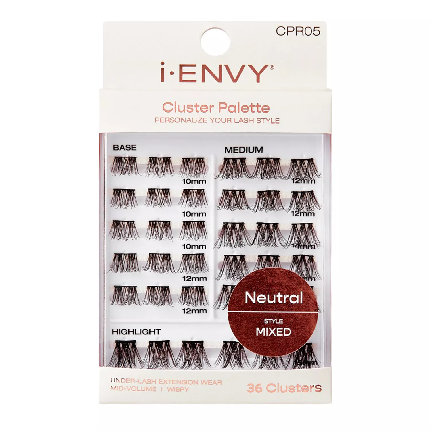 i Envy Personalize Your Lash Style Cluster Palette Neutral Refill 36pcs