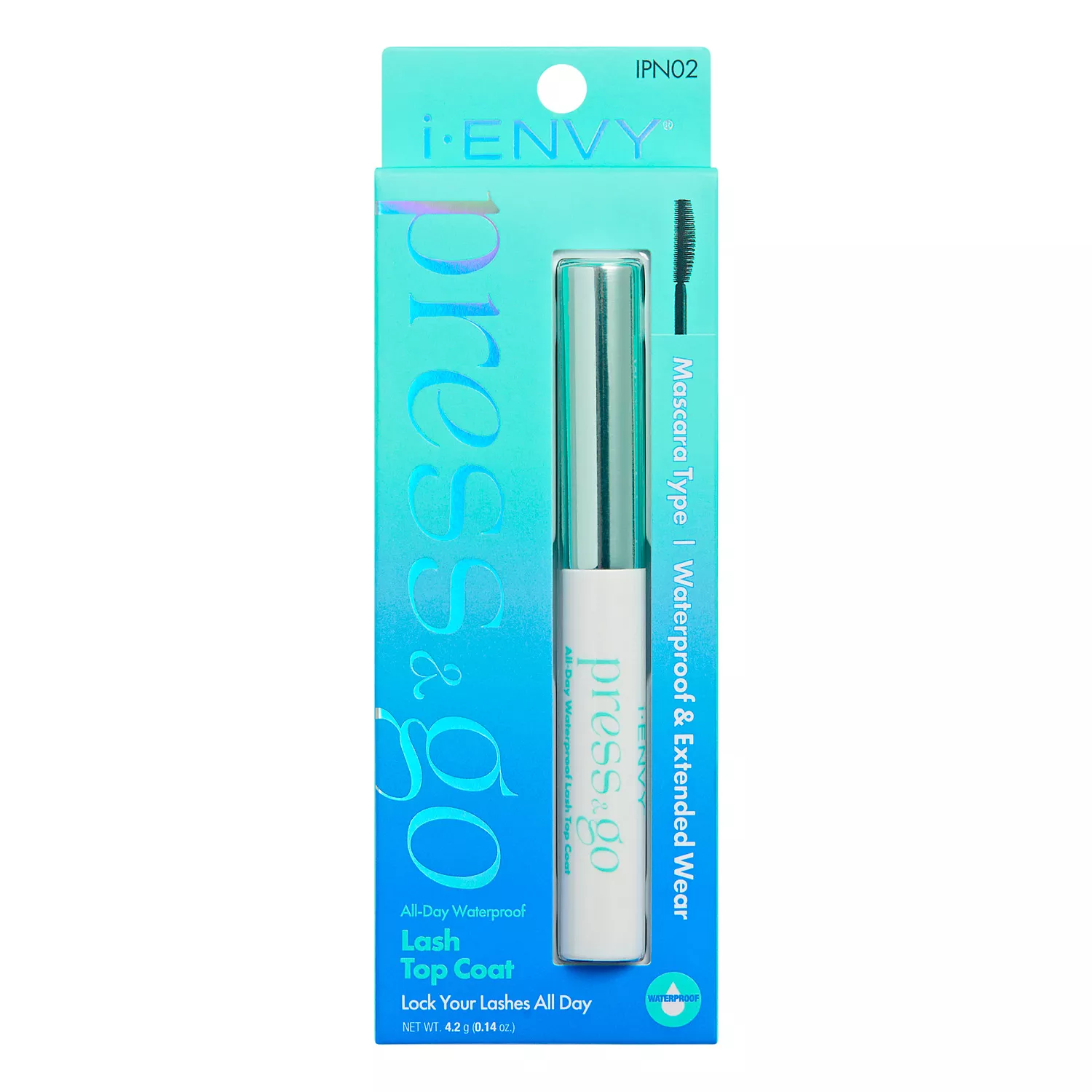 i Envy Press N Go Lash Waterproof Top Coat Mascara 0.14oz/ 42g