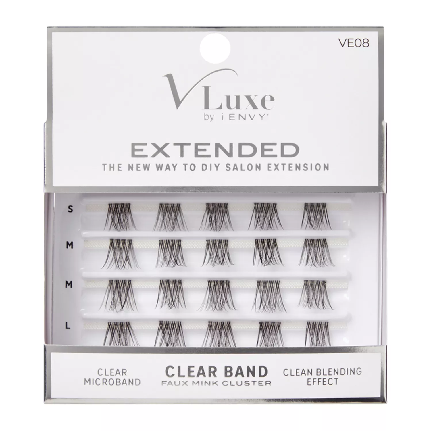 i Envy Vluxe Extended Clear Band Faux Mink Cluster Lash