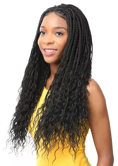 ILLUZE 4X4 LACE BOHO BOX DEEP 26″ [Full Wig | Free Part Lace | 100% Hand-Braided | Premium Synthetic]