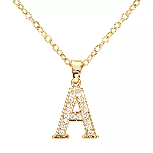 Initial Necklace Gold