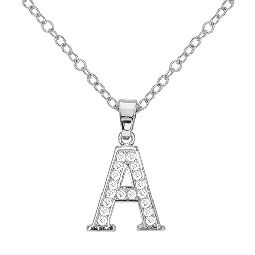 Initial Necklace Silver