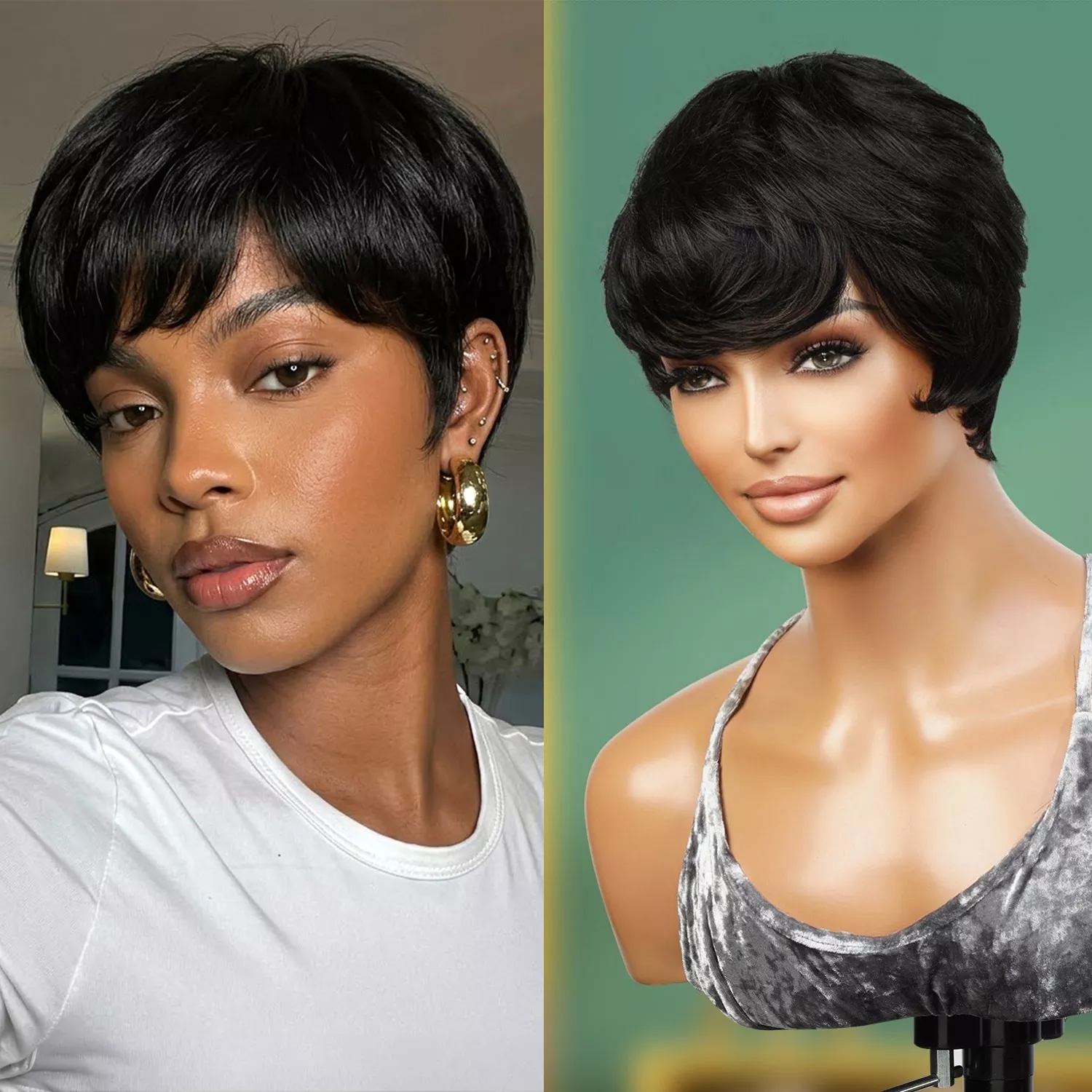 Instant Fab 100% Human Hair Wig Topaz
