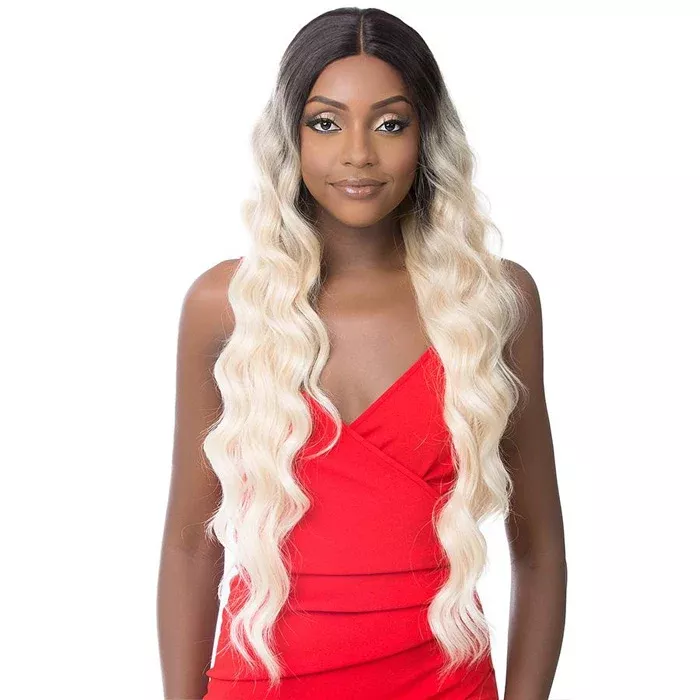 It's a Wig Human Hair Blend HD Lace Full Wig - BEACH WAVE 32"