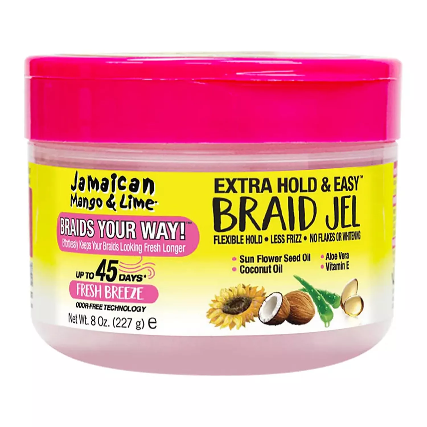 Jamaican Mango & Lime Extra Hold & Easy Braid Jel 8oz/ 237ml