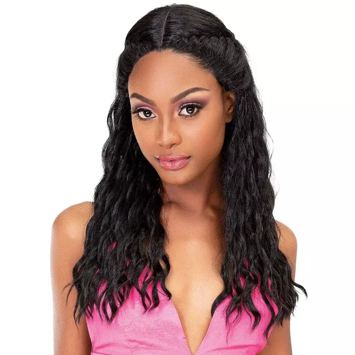 Janet Collection Braided Extended Part Swiss Lace Front Wig - LAYLA
