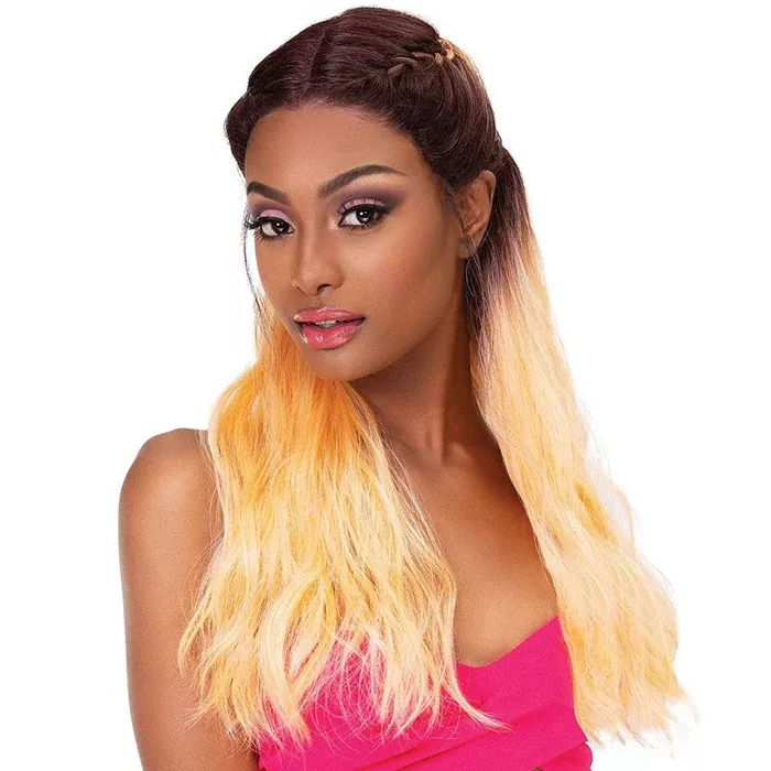 Janet Collection Braided Extended Part Swiss Lace Wig - SUNSHINE
