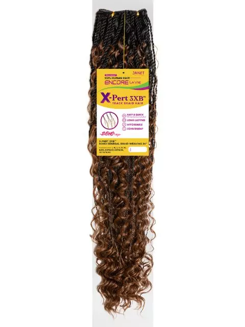 Janet Collection ENCORE LAVIE X-Pert 3XB Track Braid Hair-BOHO SENEGAL BRAID WEAVING 24″