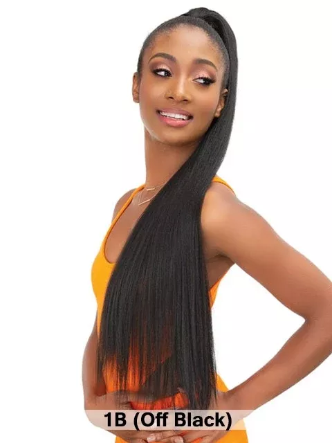Janet Collection Essentials Snatch & Wrap Ponytail - STRAIGHT 36"