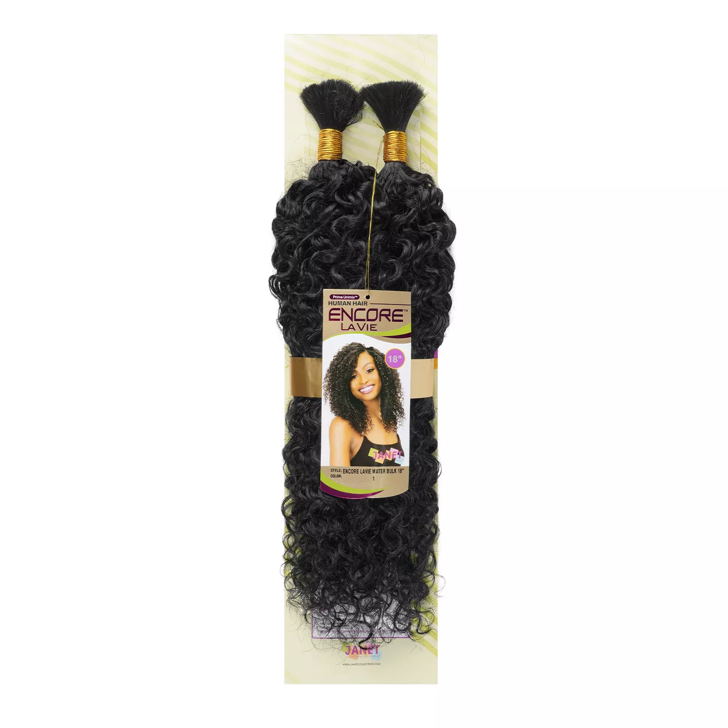 Janet Collection Human Hair Blend Crochet Braids Encore La Vie Water Bulk (18"-24")