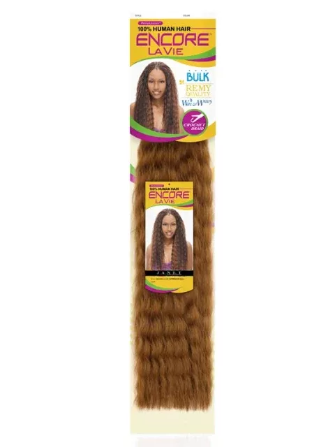 Janet Collection Human Hair Blend Encore Lavie SUPER FRENCH Bulk 14″-24″