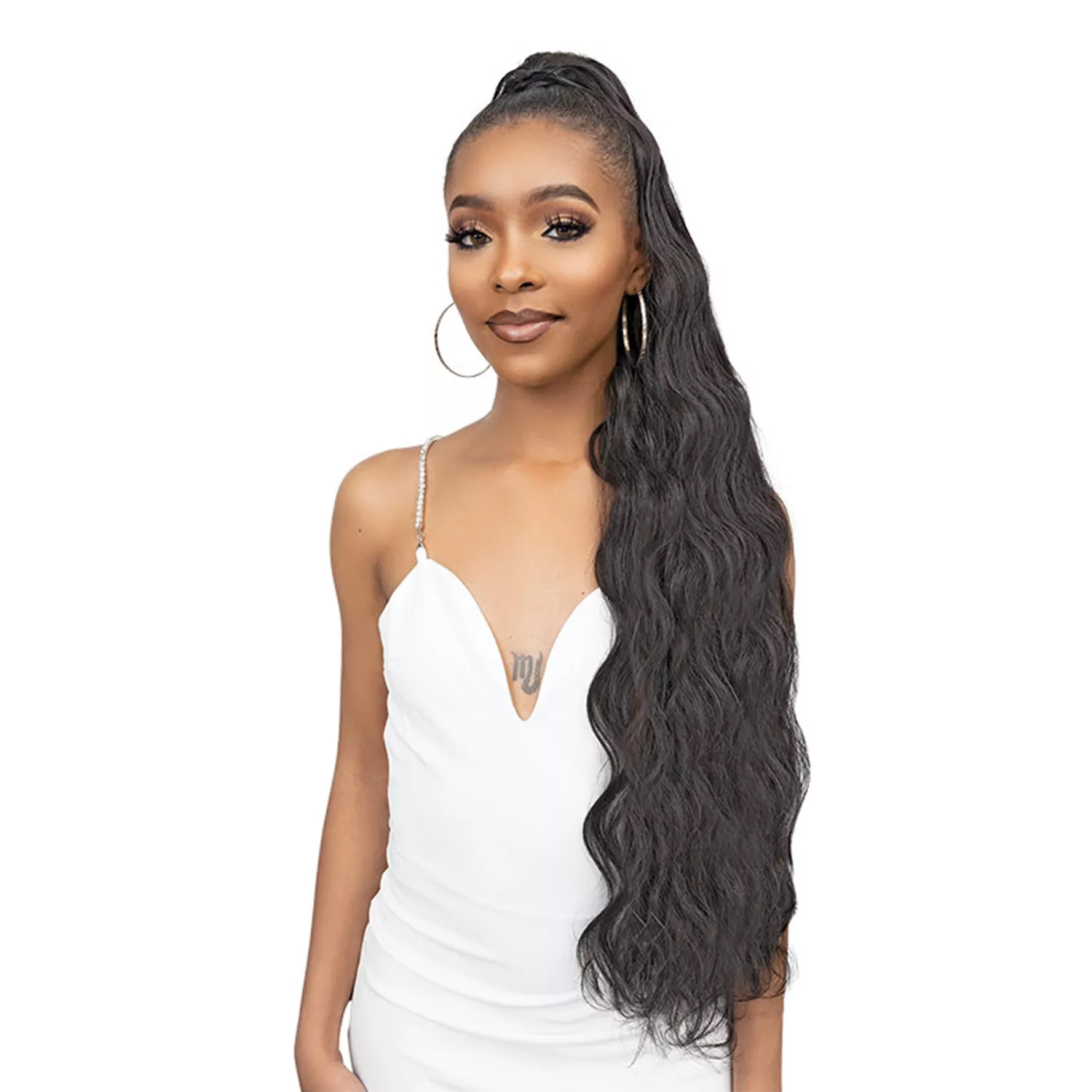 Janet Collection Human Hair Prime Unimix Ponytail Remy Illusion Pony Body 32"
