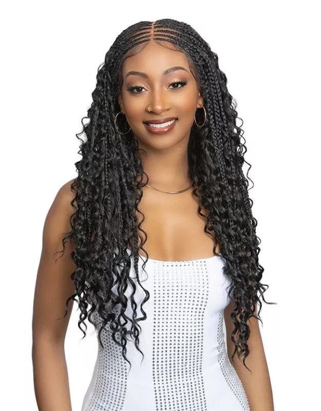 JANET COLLECTION MELT HD 360 LACE 13X6 ENCORE LAVIE BOHO BOX BRAID 28″