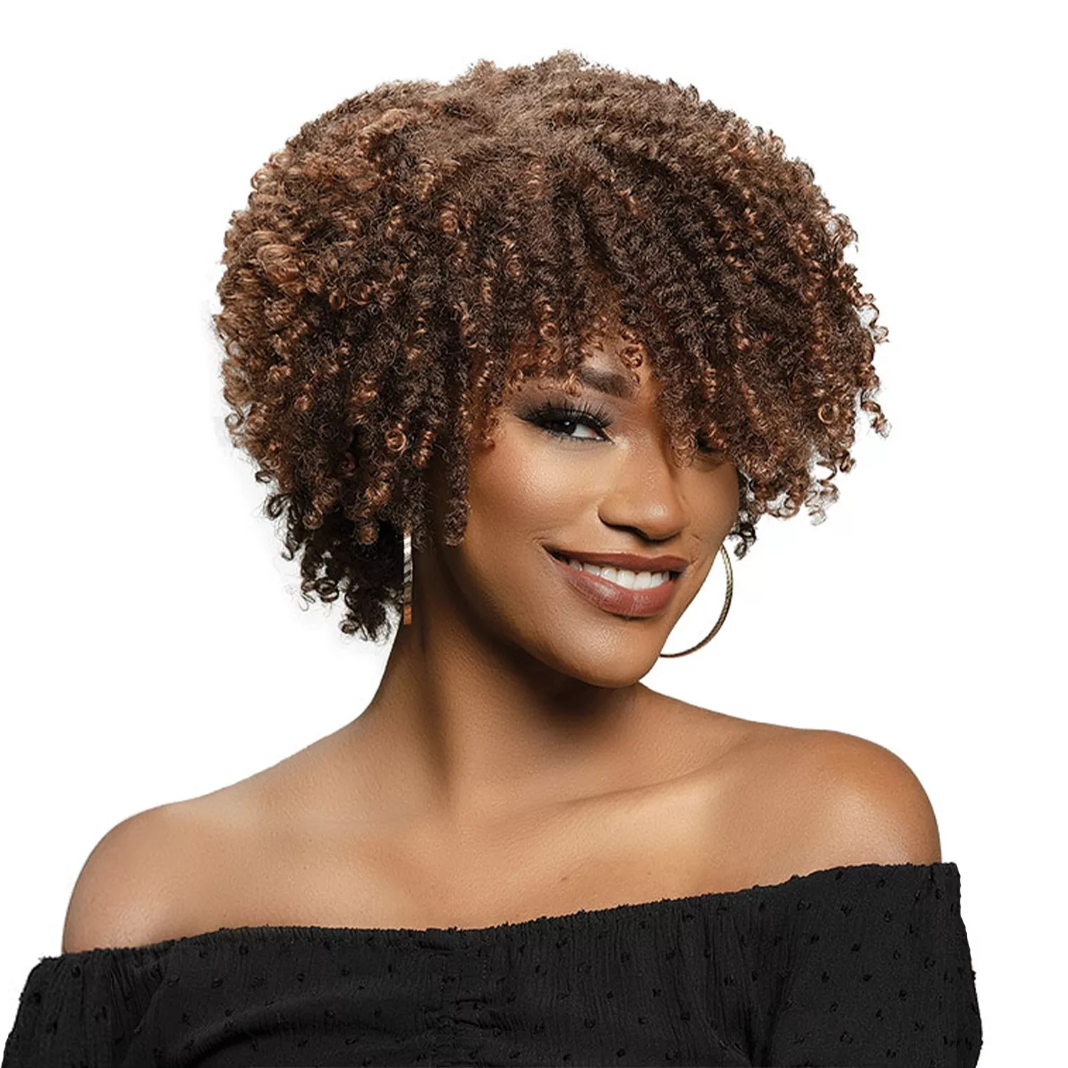 Janet Collection Natural Curly Wig Natural Afro Ples