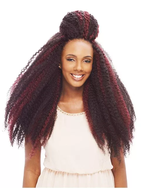 Janet Collection Premium Synthetic Noir 10X AFRO TWIST Braid (10XAMB)