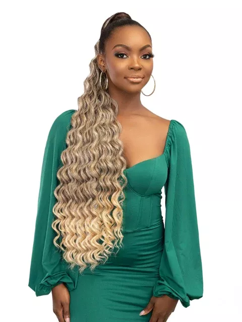 Janet Collection Remy Illusion Snatch Wrap Ponytail – DEEP 34″