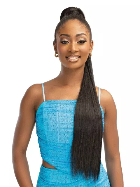 Janet Collection Remy Illusion Snatch Wrap Ponytail – STRAIGHT 34″