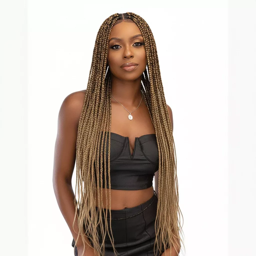 Janet Collection Remy Illusion X-Long HD Lace Front Wig- EFUA