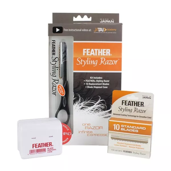 JATAI FEATHER DETAIL STYLING RAZOR KITBLACK