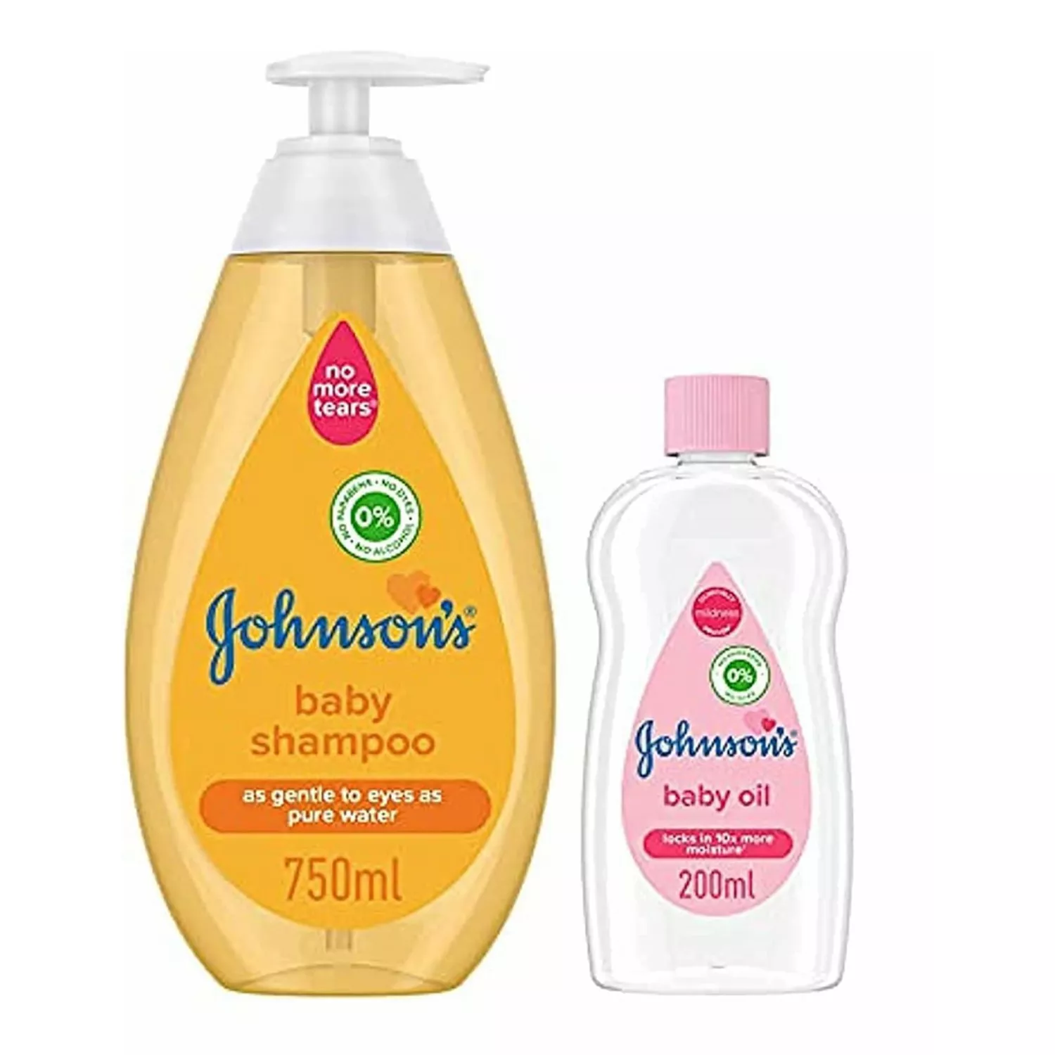 Johnson's Baby Shampoo 25.36oz & Baby Oil 6.7oz Set