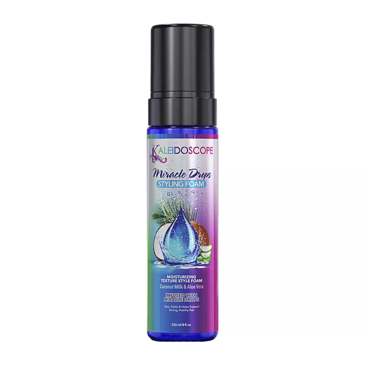 Kaleidoscope Miracle Drops Texture Style Foam Coconut Milk & Aloe Vera 8oz/ 236ml