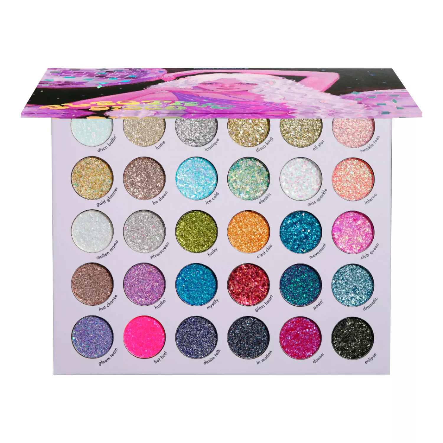 Kara Beauty Electric Disco Pressed Glitter Palette 30 Colors