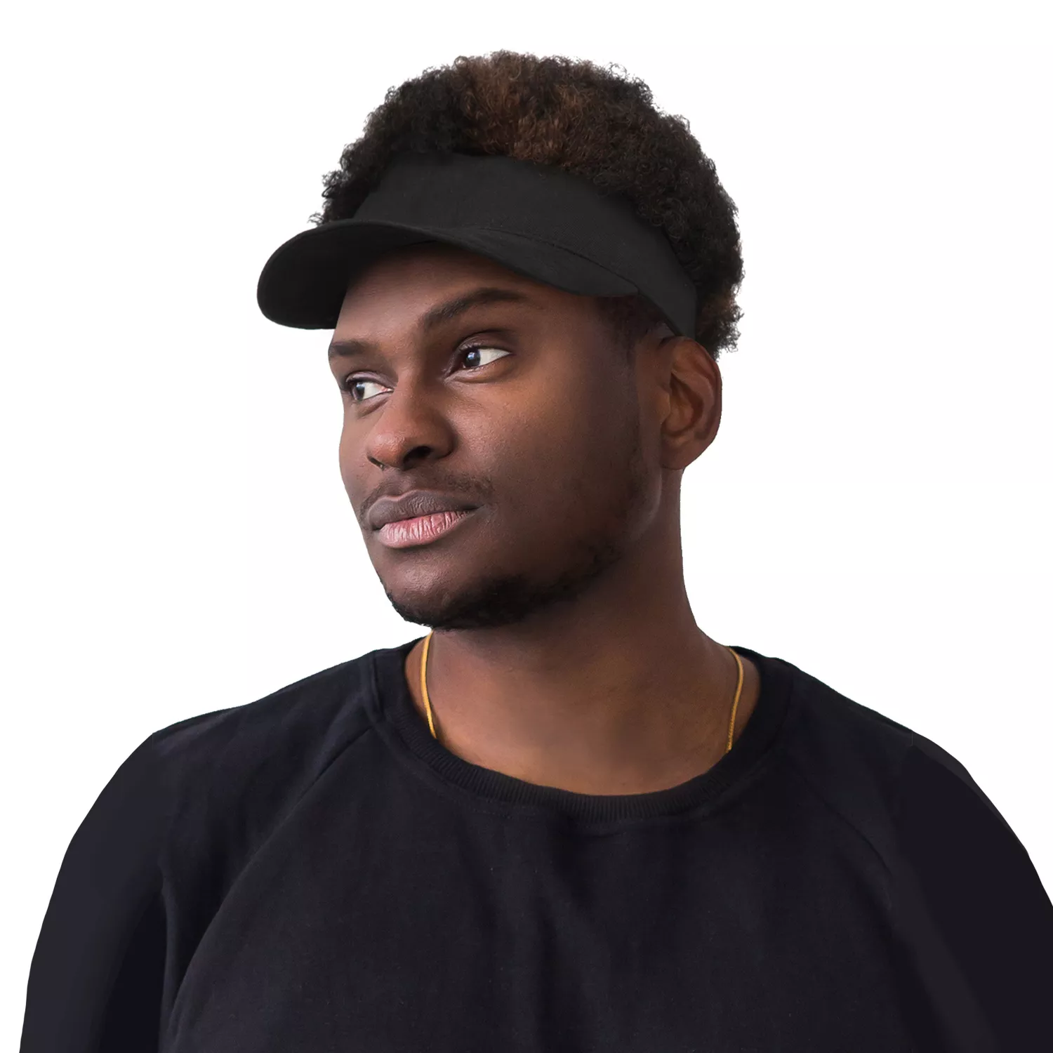 Kinky Curly Wig with Visor Plus VP-Kelvin