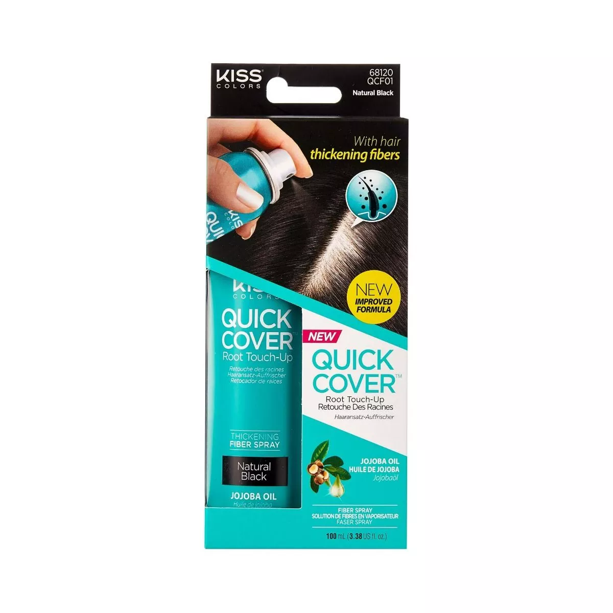 KISS COLOR & CARE QUICK COVER ROOT TOUCH-UP FIBER SPRAY
