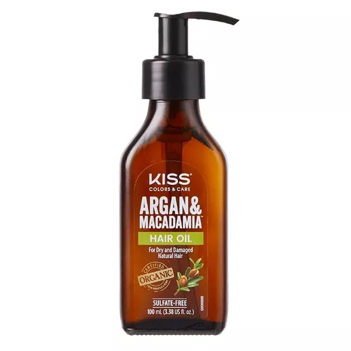 Kiss Colors & Care Argan and Macadamia Hair Oil 3.38 fl oz