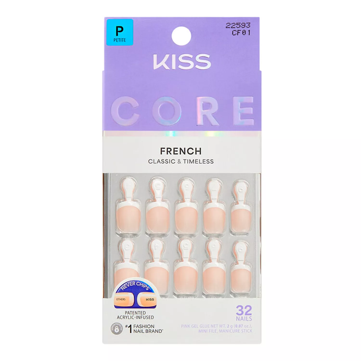 Kiss Core French Nails 32 Nails