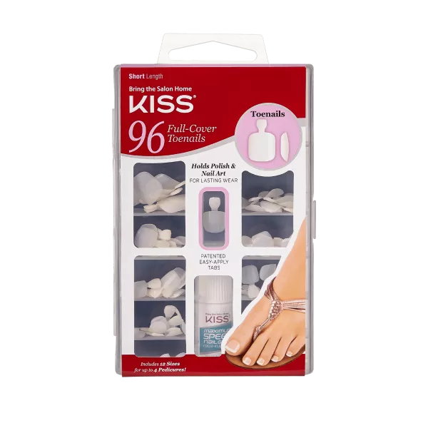 KISS FULL COVER TOENAILS KIT - SHORT LENGTH