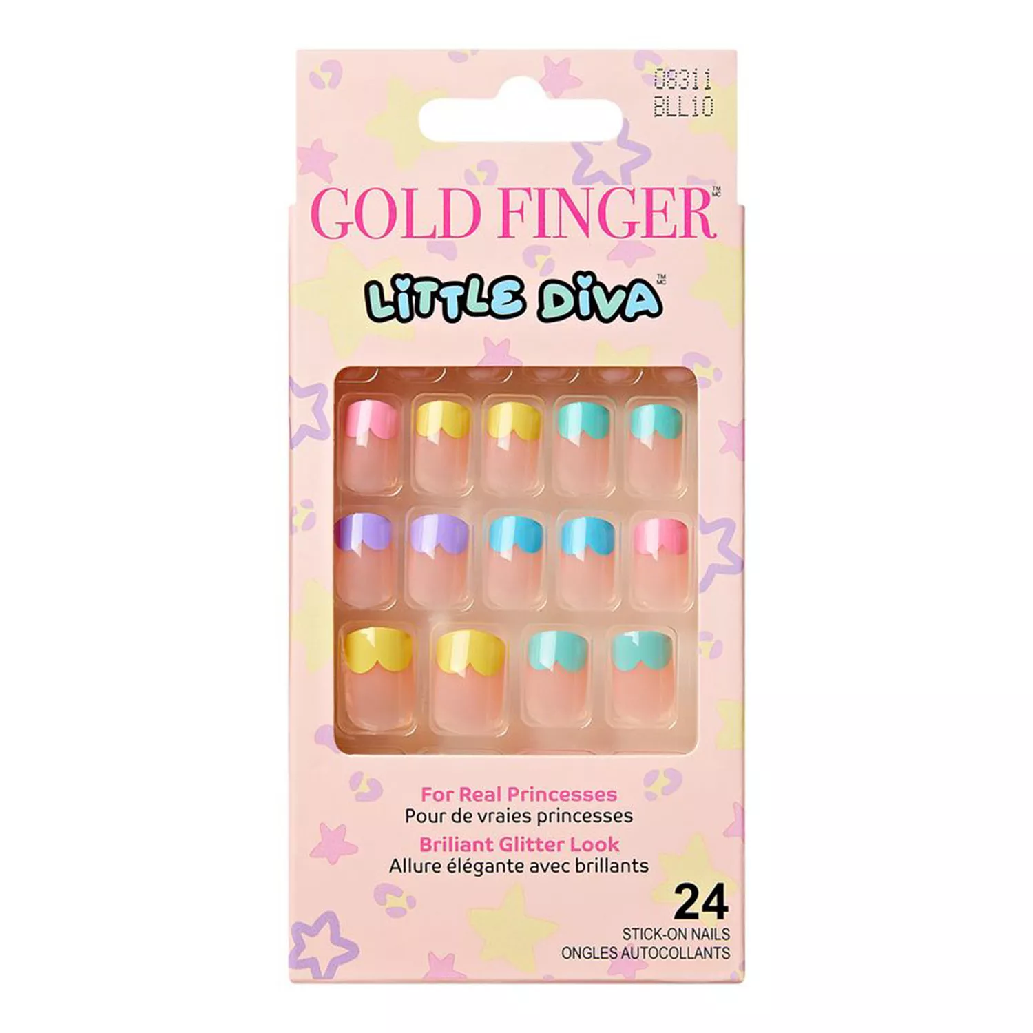 Kiss Gold Finger Little Diva 20 Nails